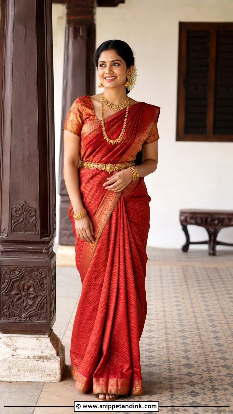 Handloom Silk Mangalorean Bride - Snippet and Ink - 20 Mangalorean Bride Ideas