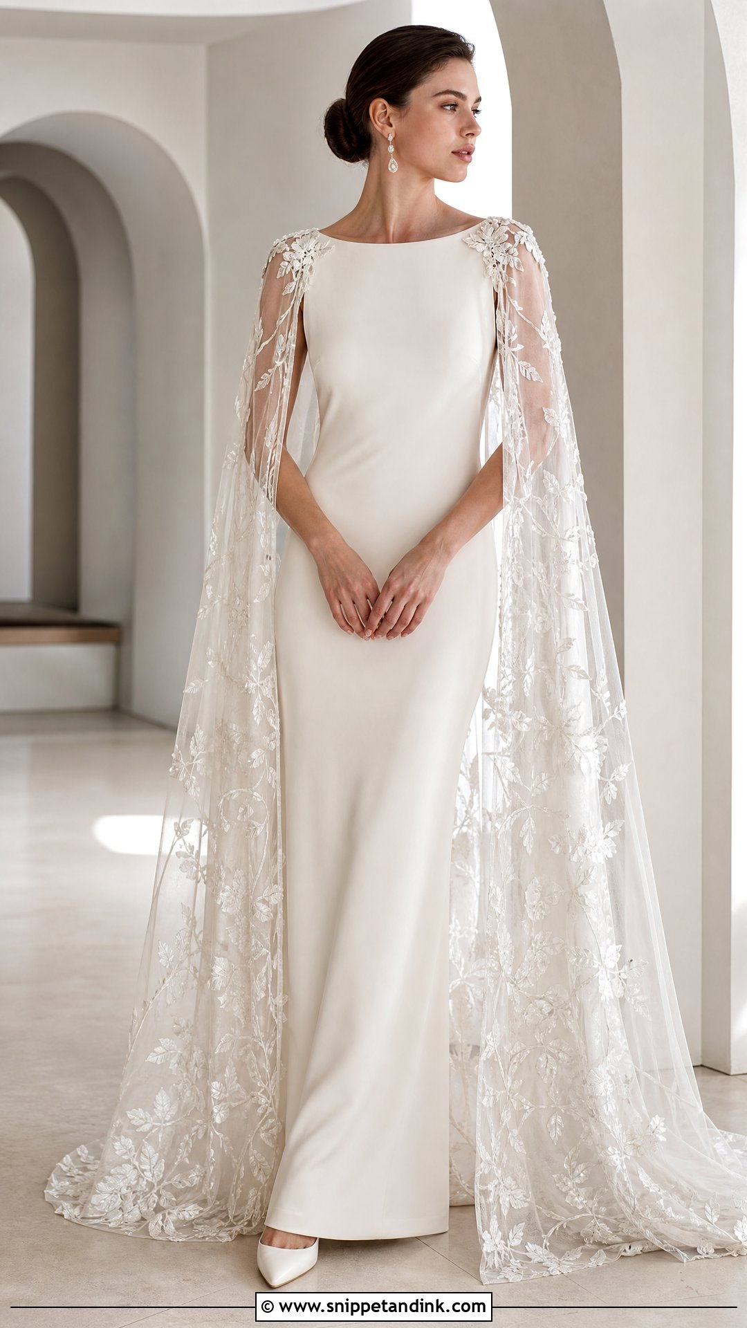 Handmade Wedding Dress With Cape - Snippet and Ink - 25 Handmade Wedding Dress Ideas