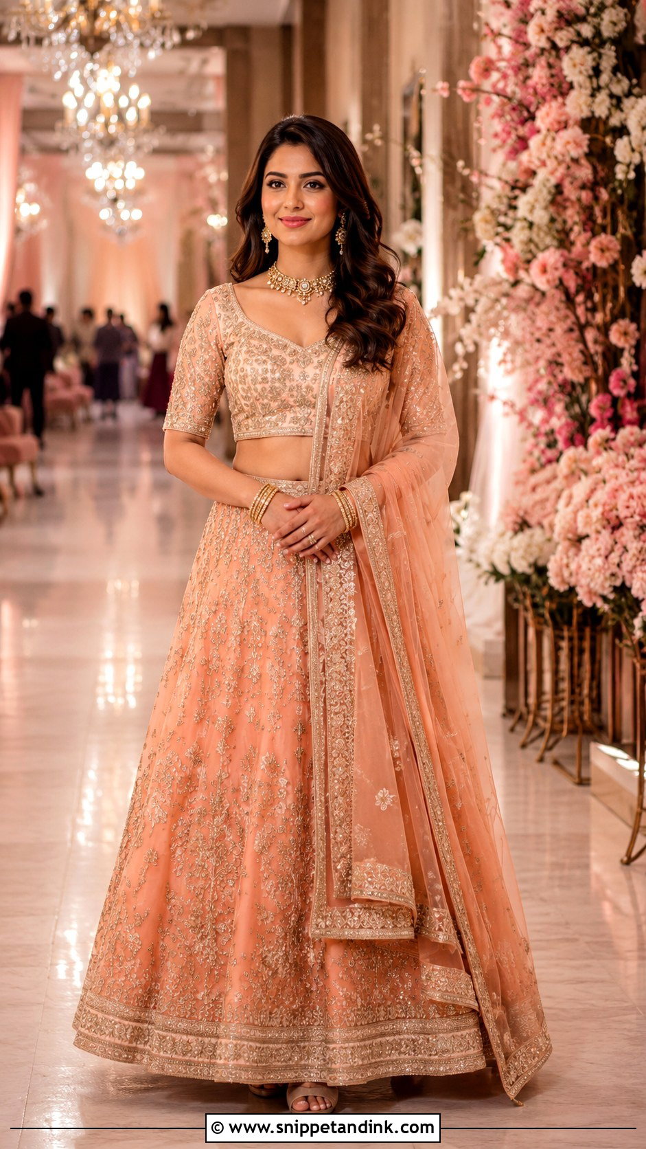 Hands Together Lengha Pose - Snippet and Ink - 20 Lengha Pose Ideas
