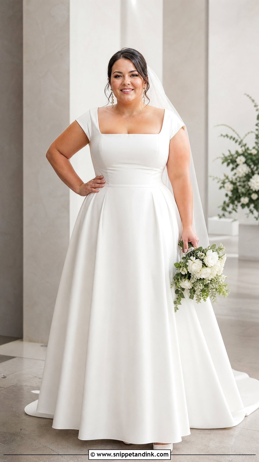 Hands on Waist Wedding Dress Pose - Snippet and Ink - 20 Wedding Dress Poses Ideas