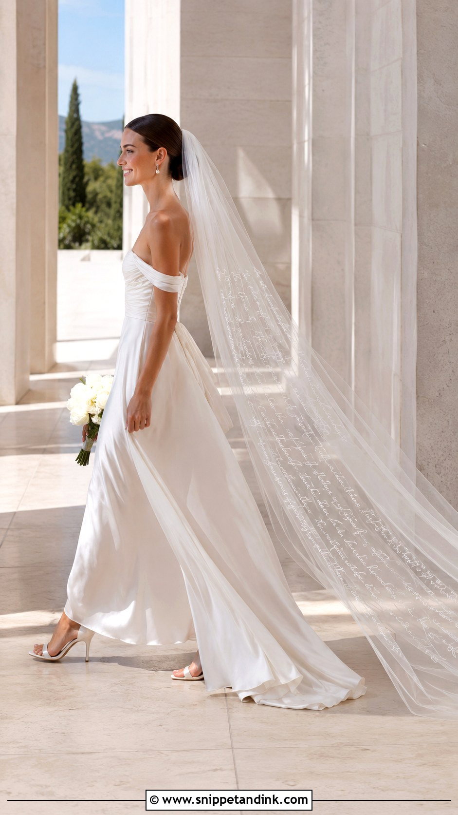 Handwritten Message Custom Veil - Snippet and Ink - 25 Custom Veil Ideas