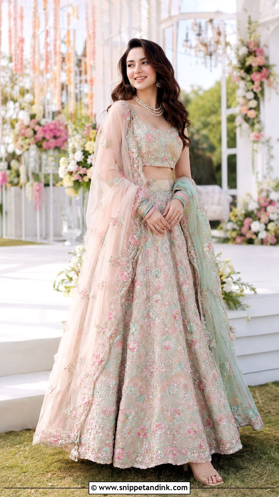 Hania Amir Blush Pink Bridal Lehenga - Snippet and Ink - 20 Hania Amir Bridal Dress Ideas