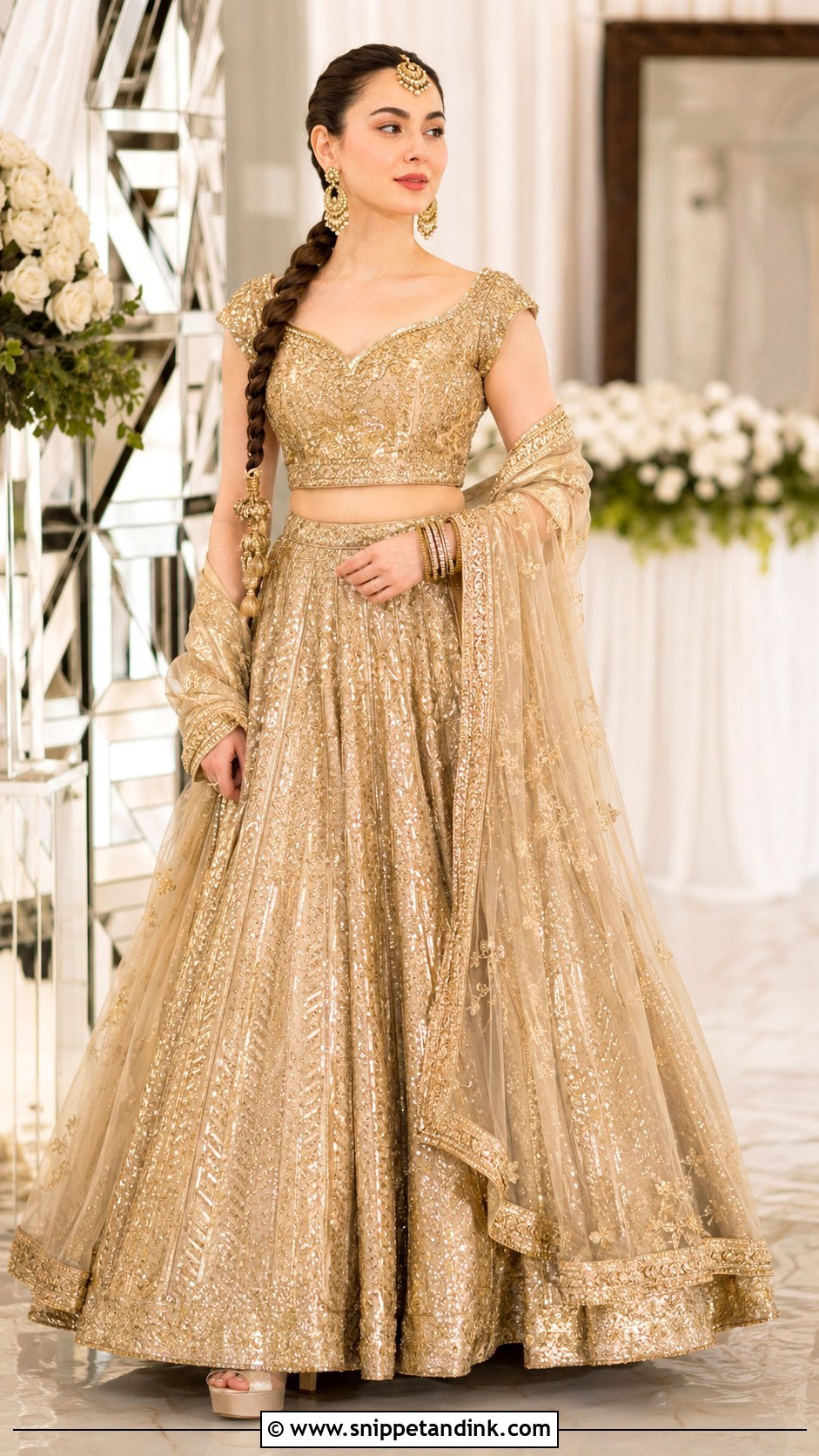 Hania Amir Blush Pink Floral Lehenga - Snippet and Ink - 20 Hania Amir Wedding Dresses