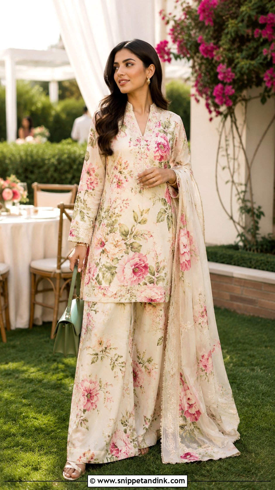 Hania Amir Floral Co Ord Wedding Outfit - Snippet and Ink - 20 Hania Amir Wedding Dresses