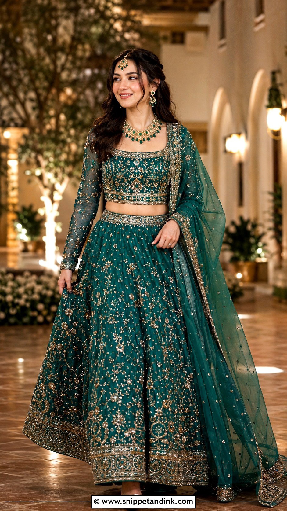 Hania Amir Golden Gharara Bridal Dress - Snippet and Ink - 20 Hania Amir Bridal Dress Ideas