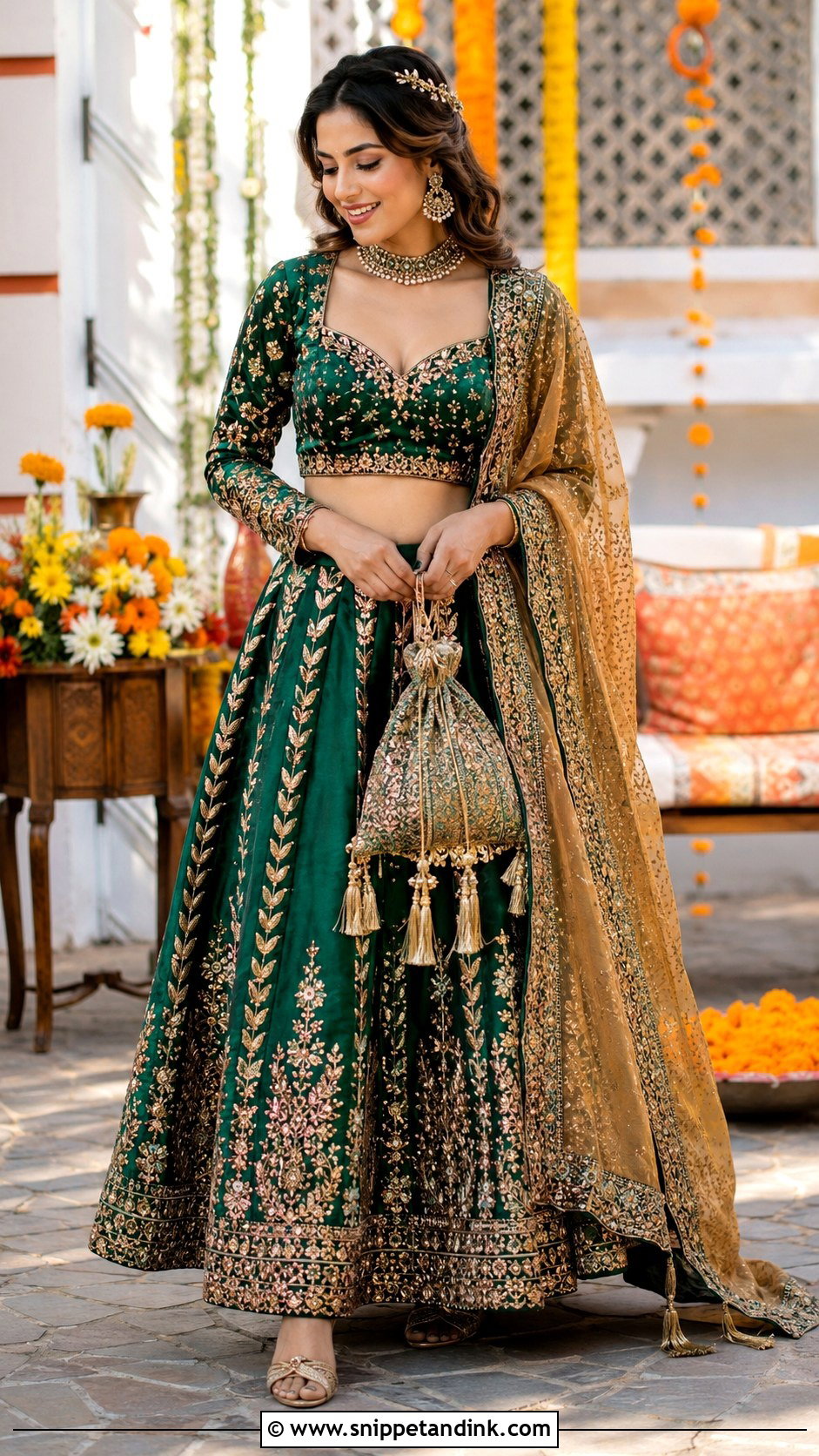 Hania Amir Green Wedding Lehenga - Snippet and Ink - 20 Hania Amir Wedding Dresses