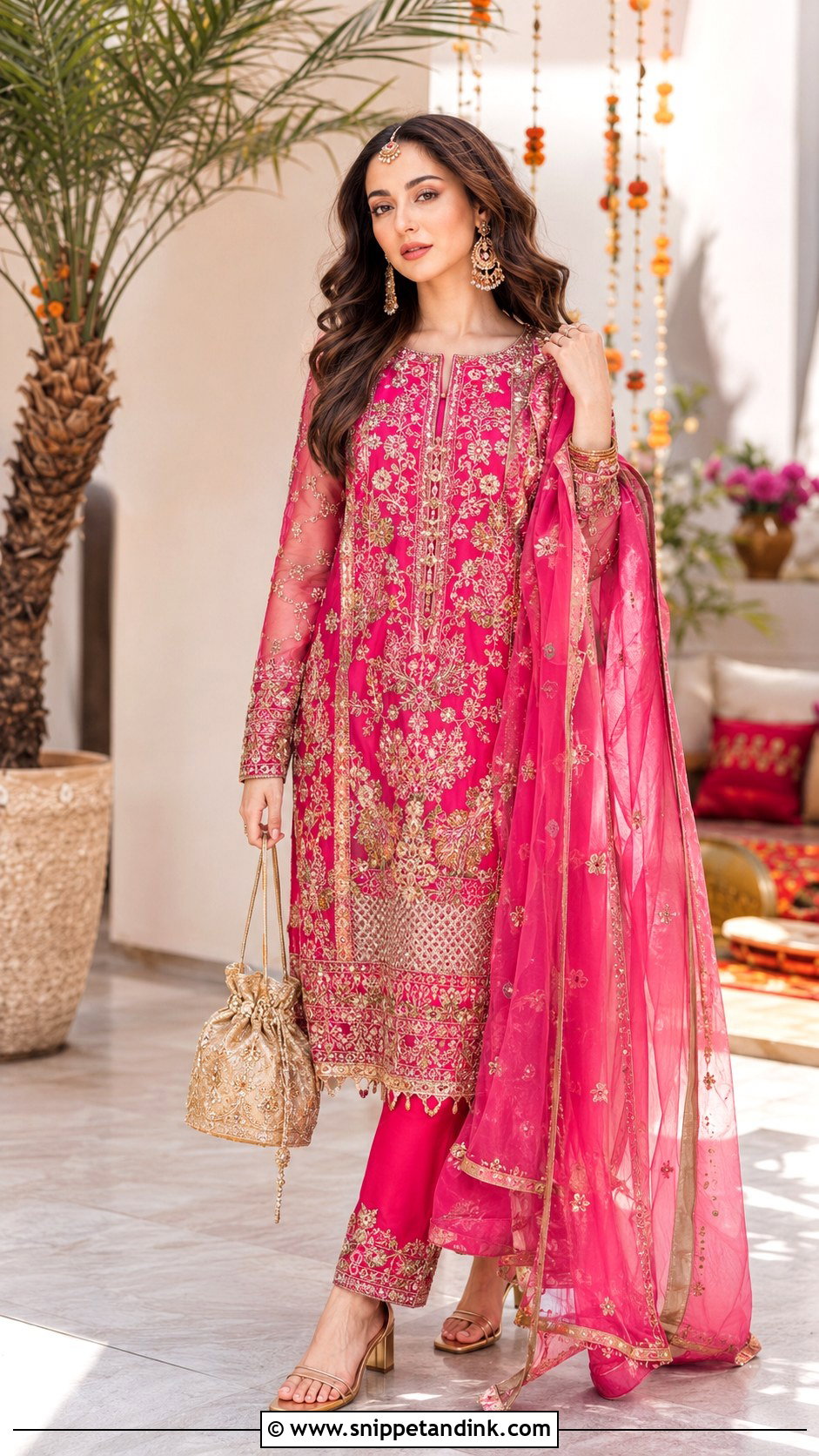 Hania Amir Hot Pink Wedding Suit - Snippet and Ink - 20 Hania Amir Wedding Dresses