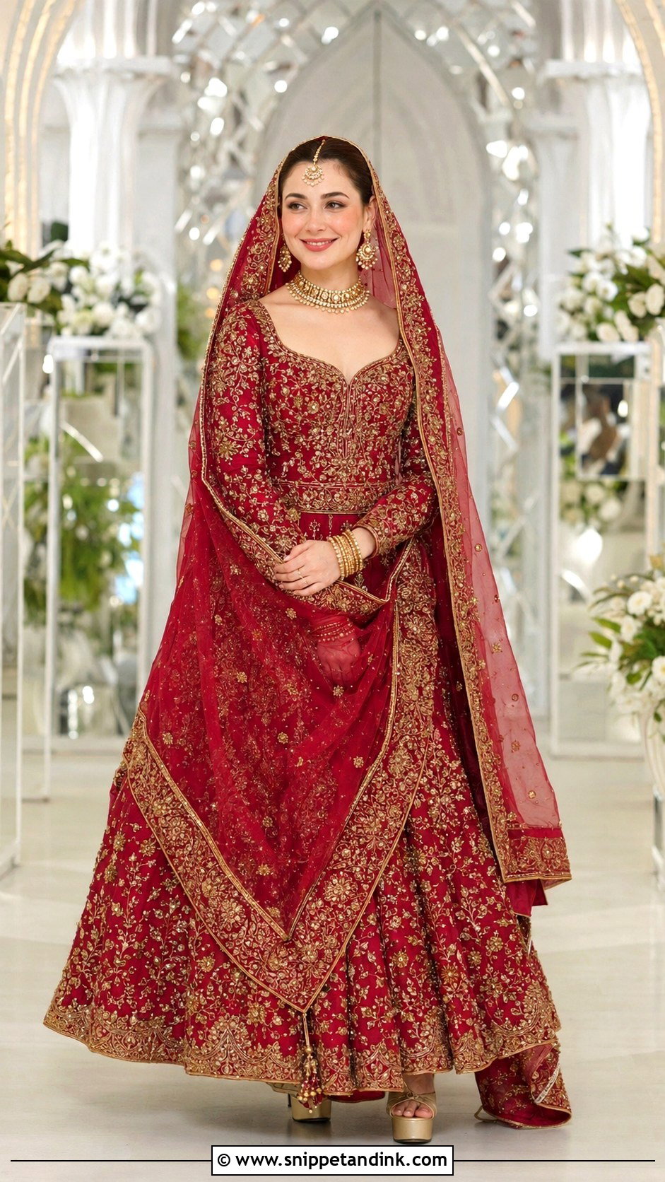 Hania Amir Pastel Floral Bridal Lehenga - Snippet and Ink - 20 Hania Amir Bridal Dress Ideas