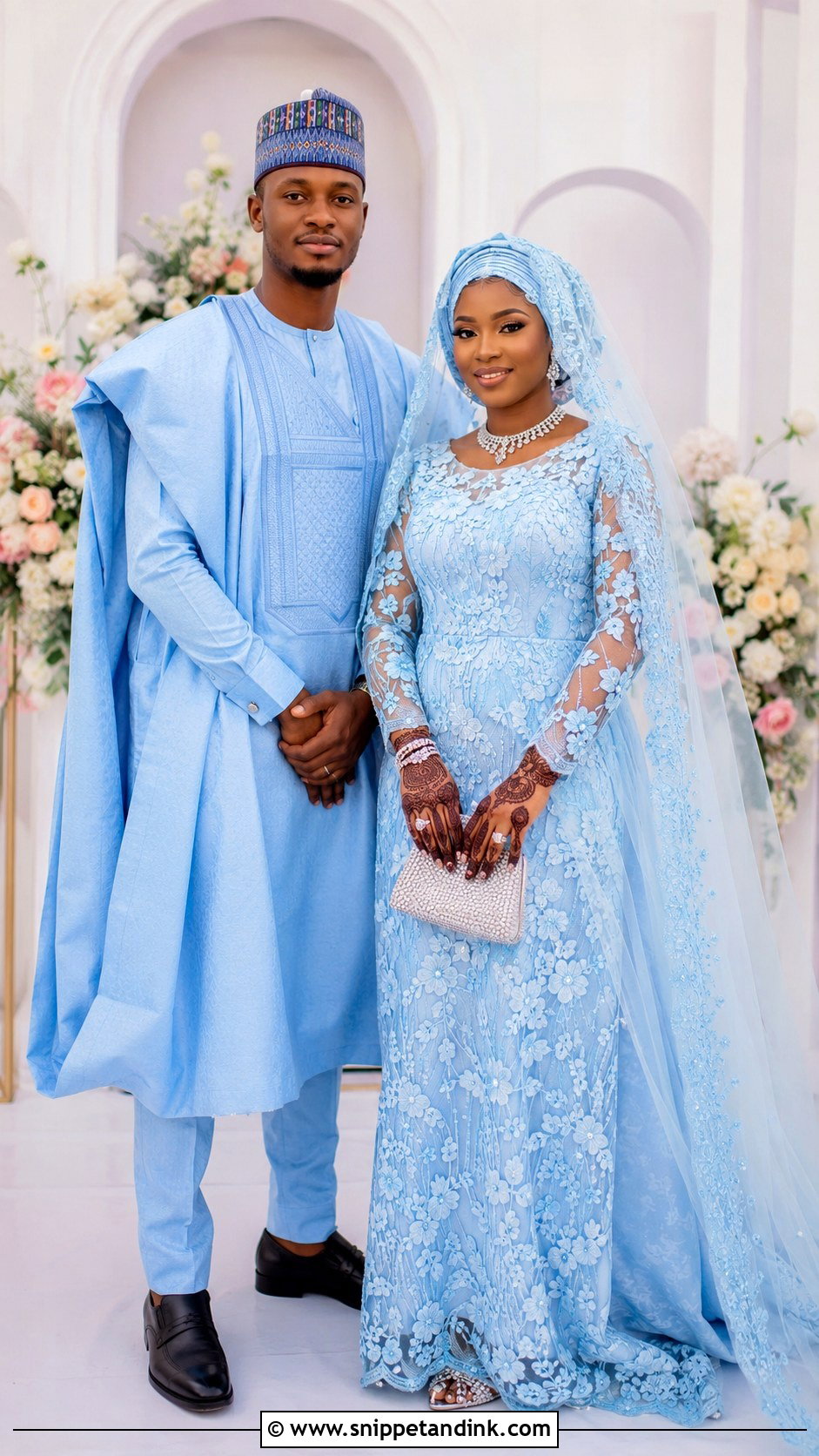 Hausa Lace Gown Traditional Marriage Attire - Snippet and Ink - 25 Traditional Marriage Attires in Nigeria Ideas
