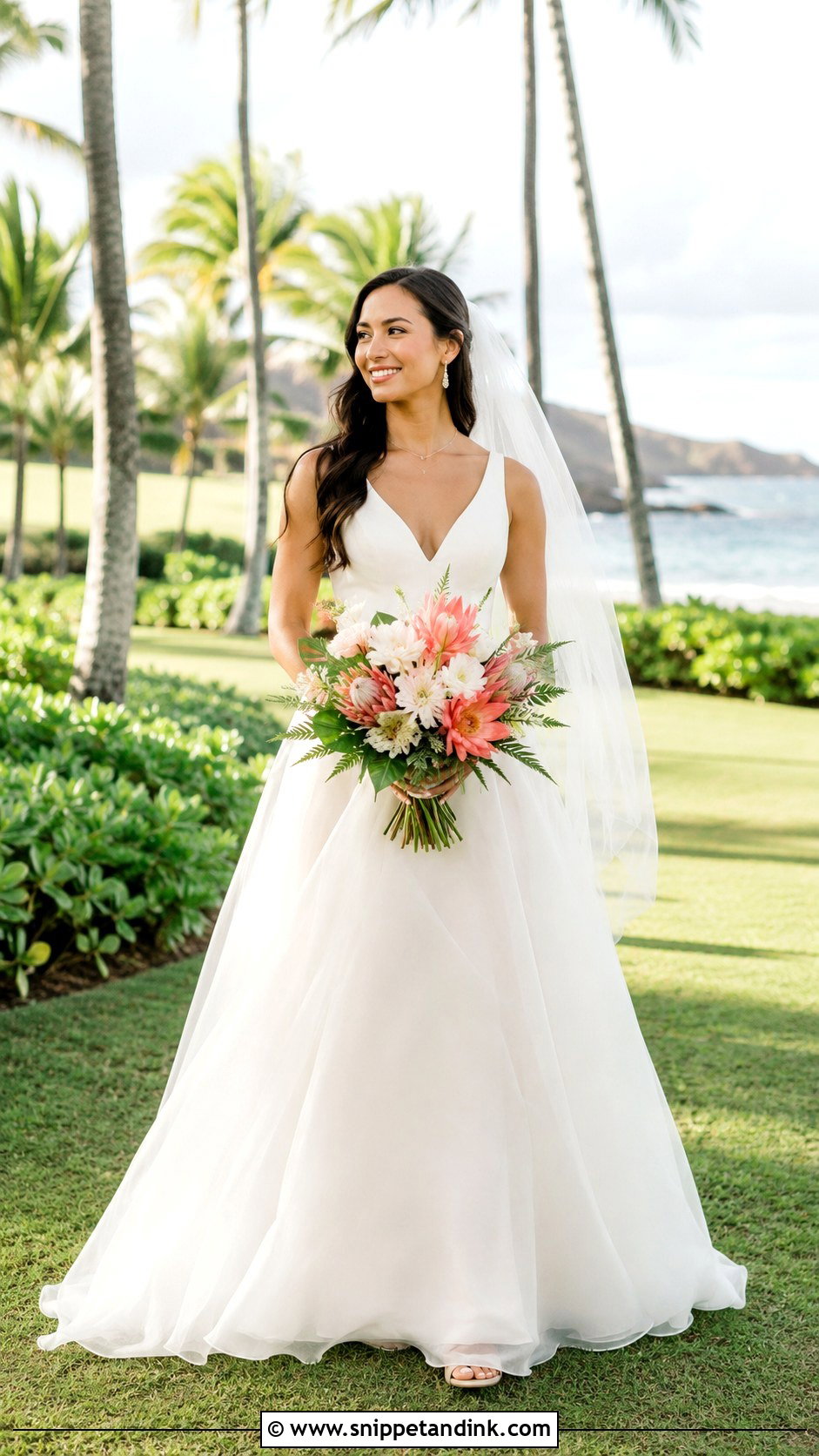 Hawaii A Line Wedding Dress - Snippet and Ink - 25 Hawaii Wedding Dress Ideas
