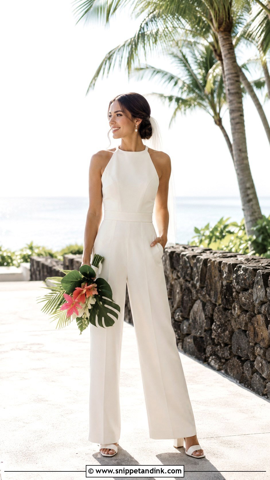 Hawaii Bridal Jumpsuit - Snippet and Ink - 25 Hawaii Wedding Dress Ideas