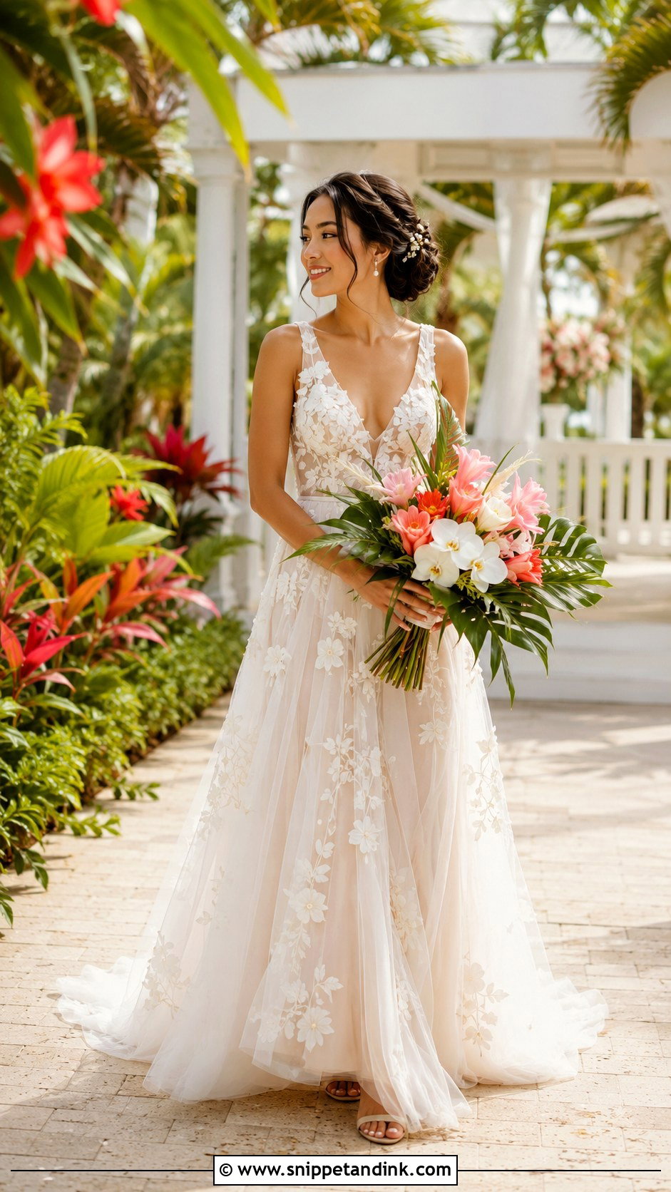 Hawaii Floral Wedding Dress - Snippet and Ink - 25 Hawaii Wedding Dress Ideas