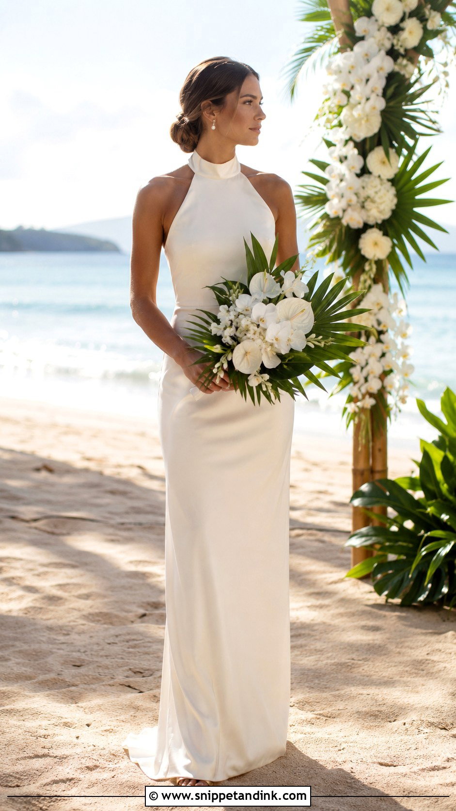 Hawaii Halter Wedding Dress - Snippet and Ink - 25 Hawaii Wedding Dress Ideas