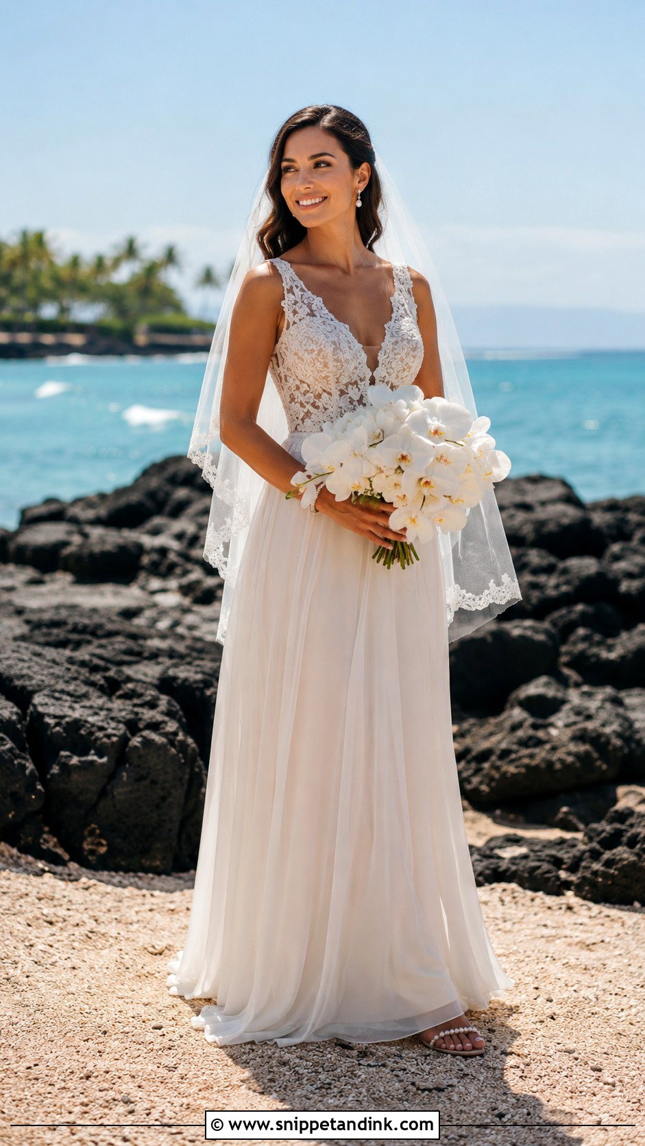 Hawaii Lace Wedding Dress - Snippet and Ink - 25 Hawaii Wedding Dress Ideas