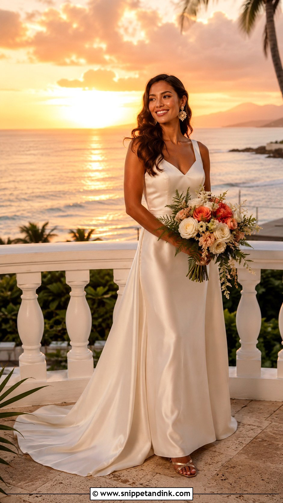 Hawaii Sunset Wedding Dress - Snippet and Ink - 25 Hawaii Wedding Dress Ideas