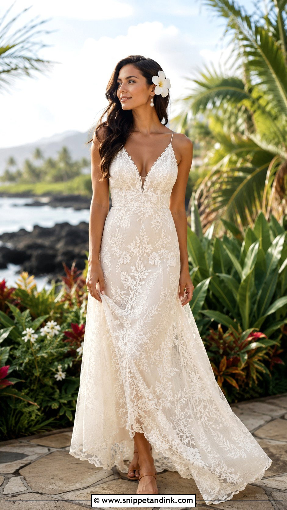 Hawaiian Lace Wedding Dress - Snippet and Ink - 25 Hawaiian Wedding Dress Ideas