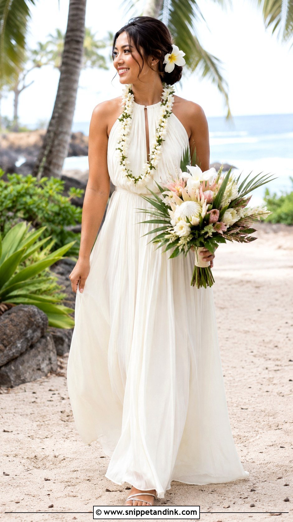 Hawaiian Maxi Wedding Dress - Snippet and Ink - 25 Hawaiian Wedding Dress Ideas