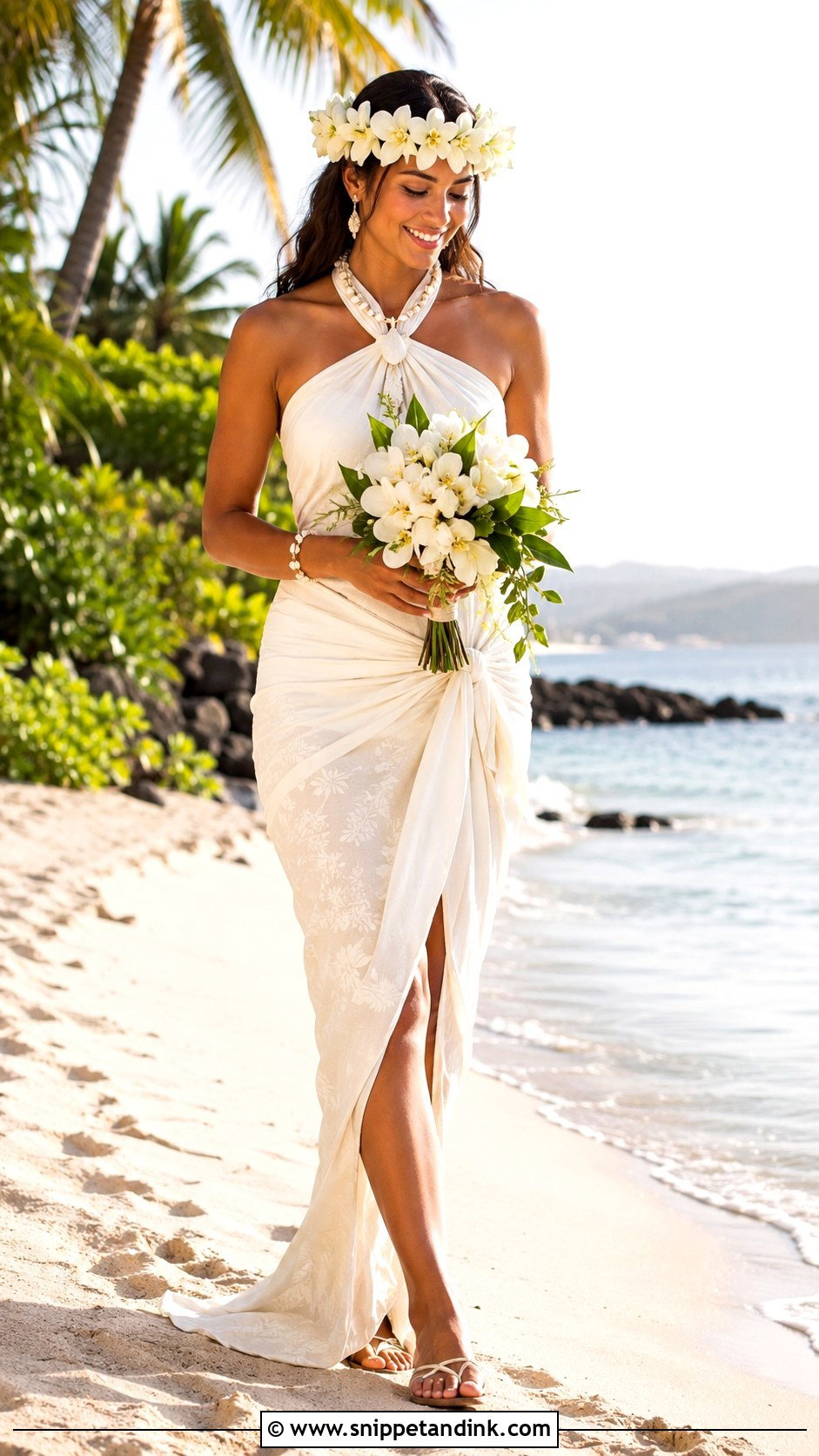 Hawaiian Sarong Wedding Dress - Snippet and Ink - 25 Hawaiian Wedding Dress Ideas