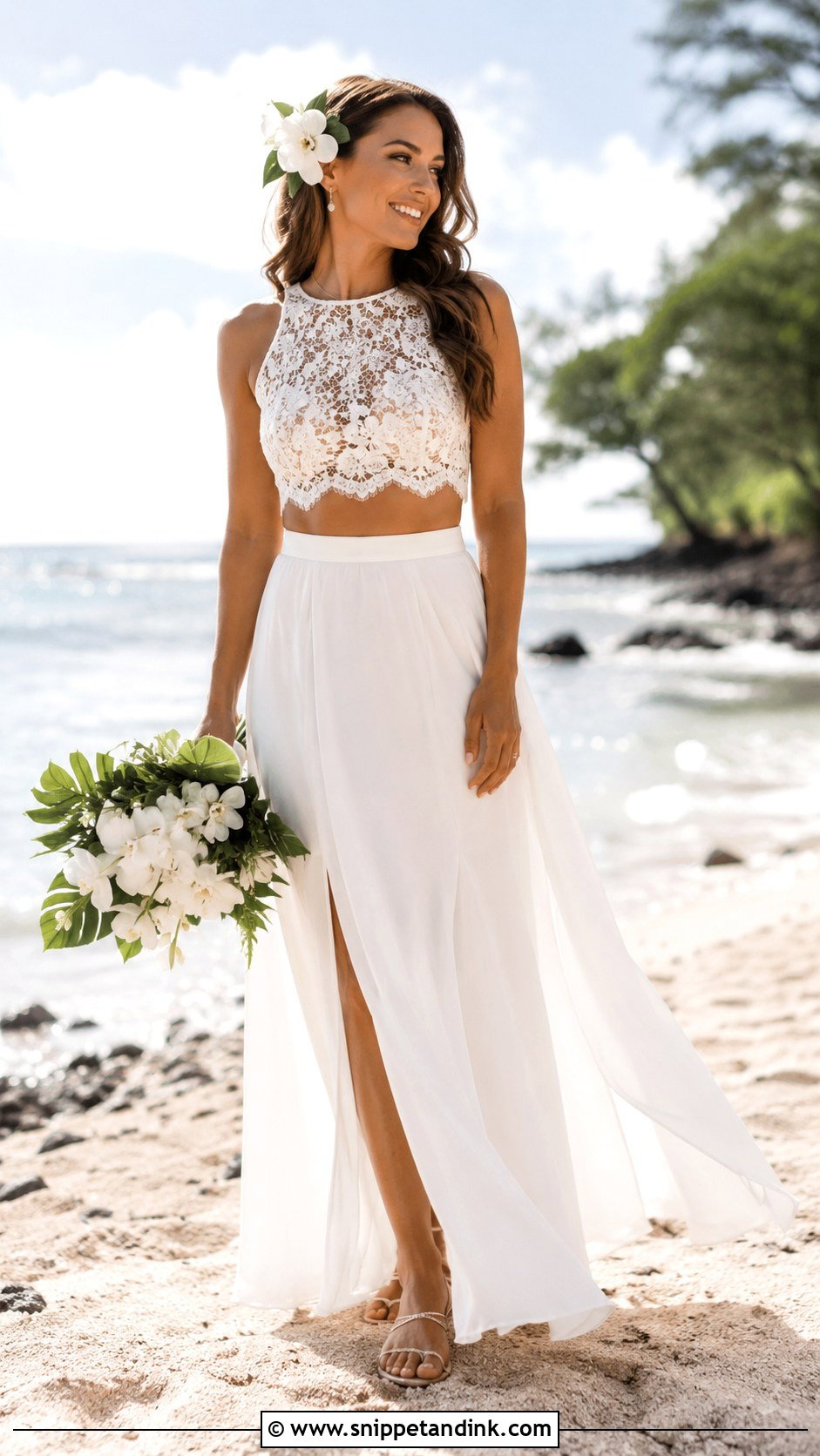 Hawaiian Two Piece Wedding Dress - Snippet and Ink - 25 Hawaiian Wedding Dress Ideas