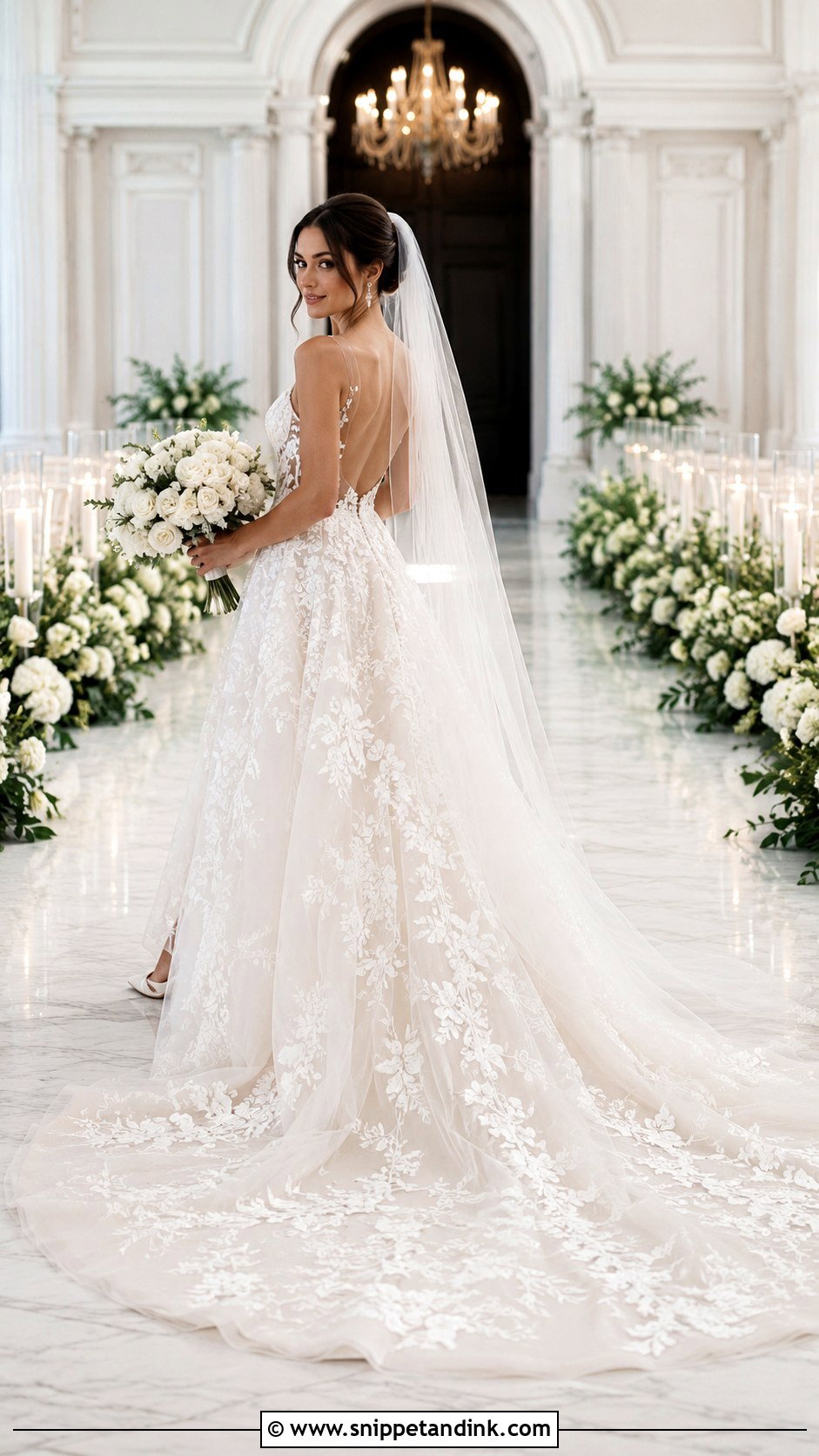 Hayley Paige Cathedral Train Wedding Dress - Snippet and Ink - 25 Hayley Paige Wedding Dress Ideas