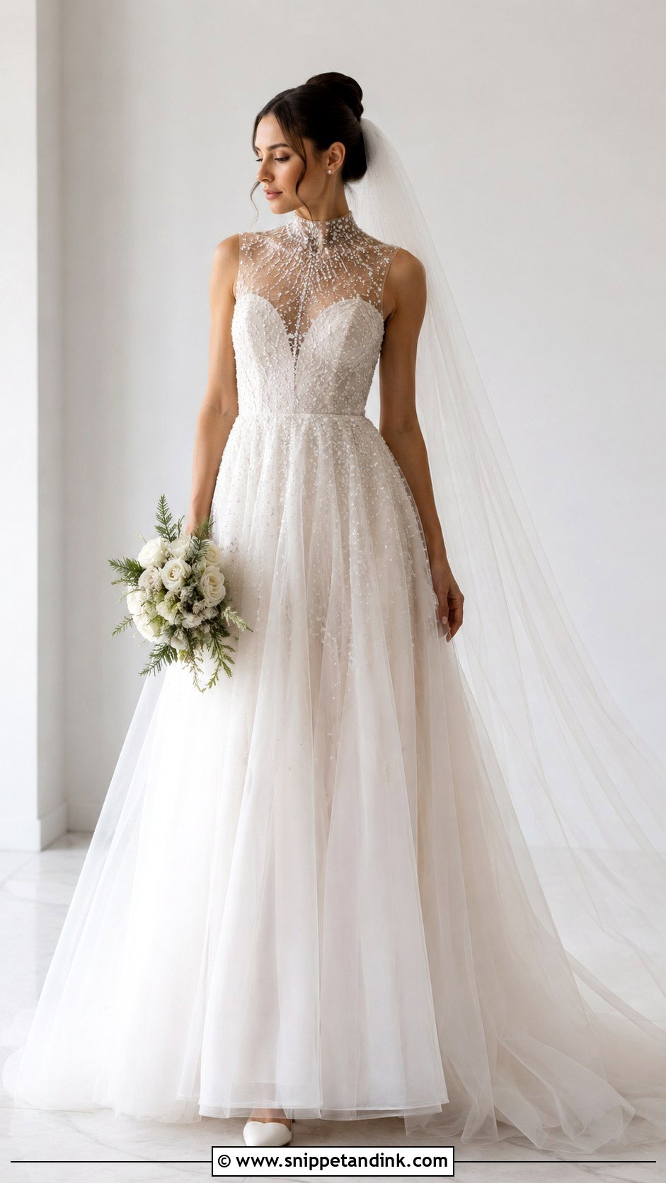 Hayley Paige High Neck Wedding Dress - Snippet and Ink - 25 Hayley Paige Wedding Dress Ideas
