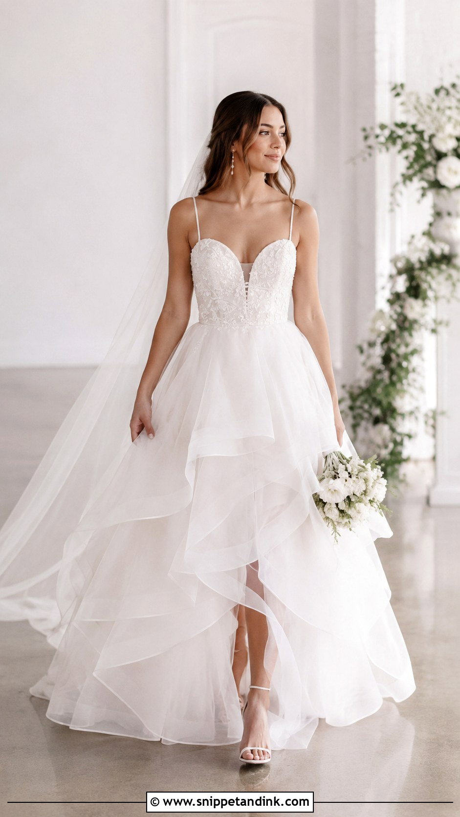 Hayley Paige Tiered Skirt Wedding Dress - Snippet and Ink - 25 Hayley Paige Wedding Dress Ideas