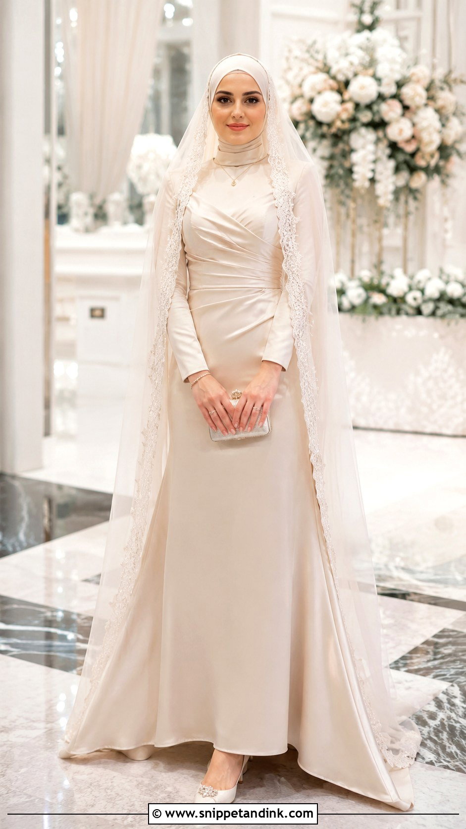 Head Veil With Gown Outfit - Snippet and Ink - 25 Head Veil Ideas