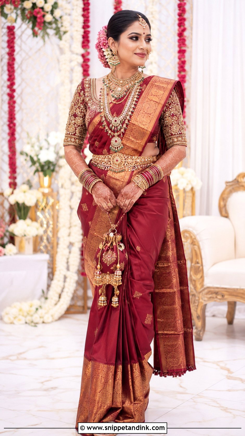 Heavy Bridal Blouse With Saree - Snippet and Ink - 25 Traditional Blouse Designs Weddings