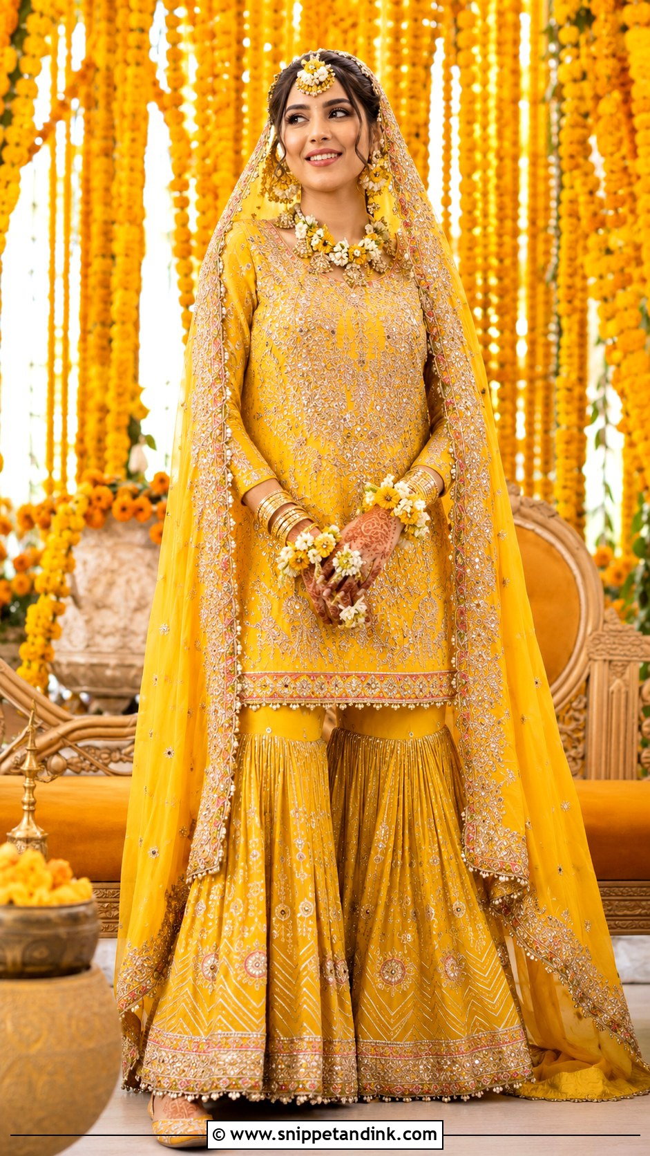 Heavy Bridal Haldi Suit - Snippet and Ink - 25 Haldi Suit Ideas