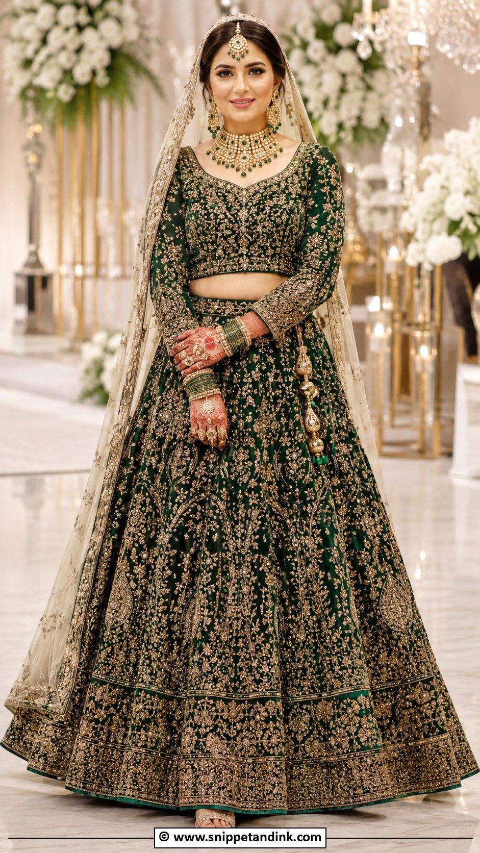 Heavy Bridal Mehandi Lehenga - Snippet and Ink - 30 Mehandi Outfits Brides