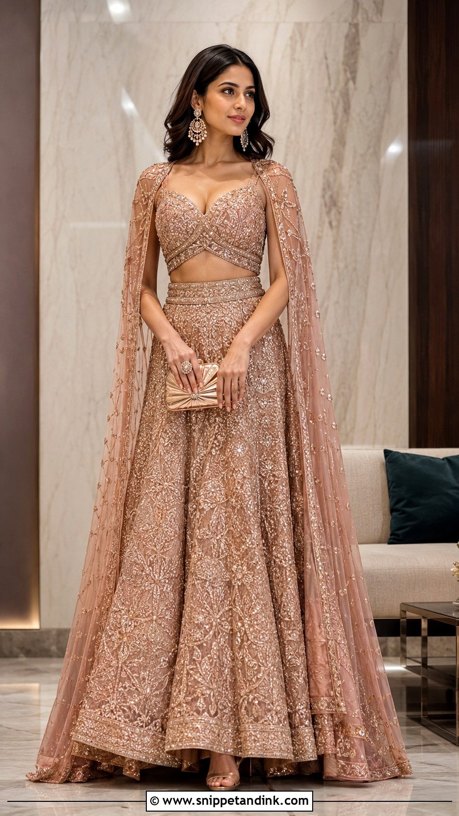 Heavy Cape Lehenga for Wedding - Snippet and Ink - 20 Heavy Outfits for Wedding