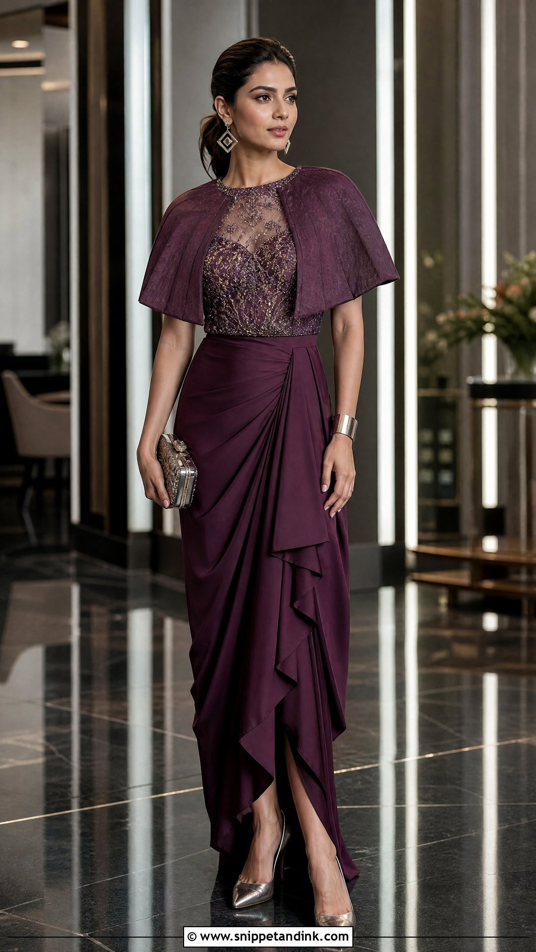 Heavy Draped Skirt Outfit for Wedding - Snippet and Ink - 20 Heavy Outfits for Wedding