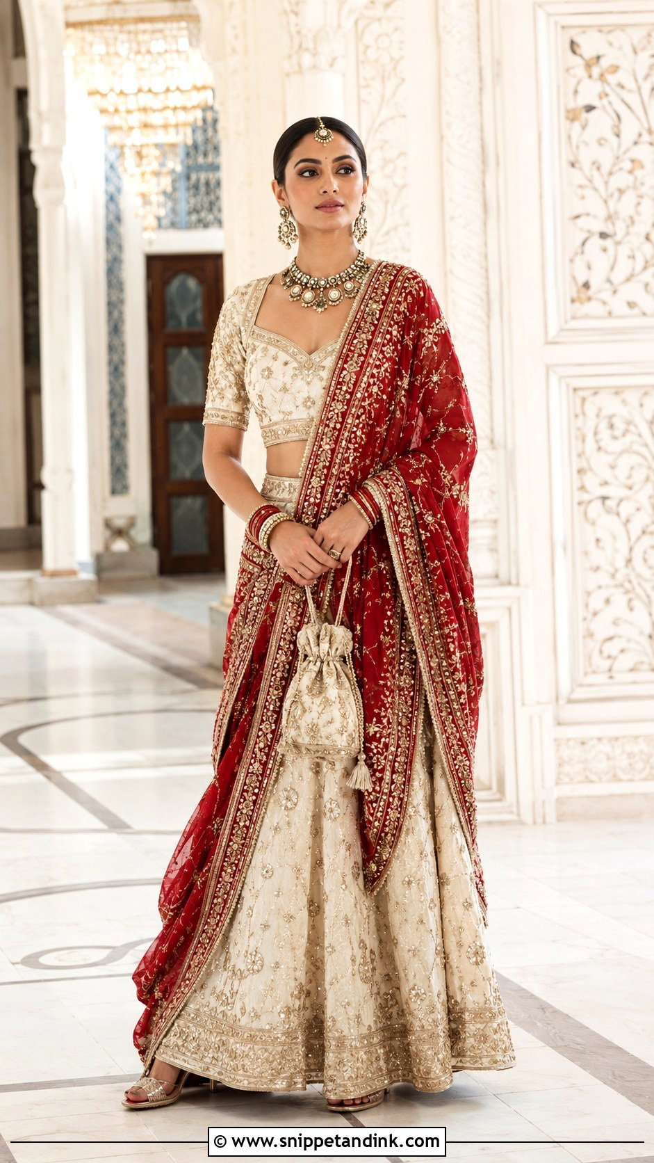 Heavy Dupatta Lehenga Outfit - Snippet and Ink - 25 New Indian Wedding Dress Ideas