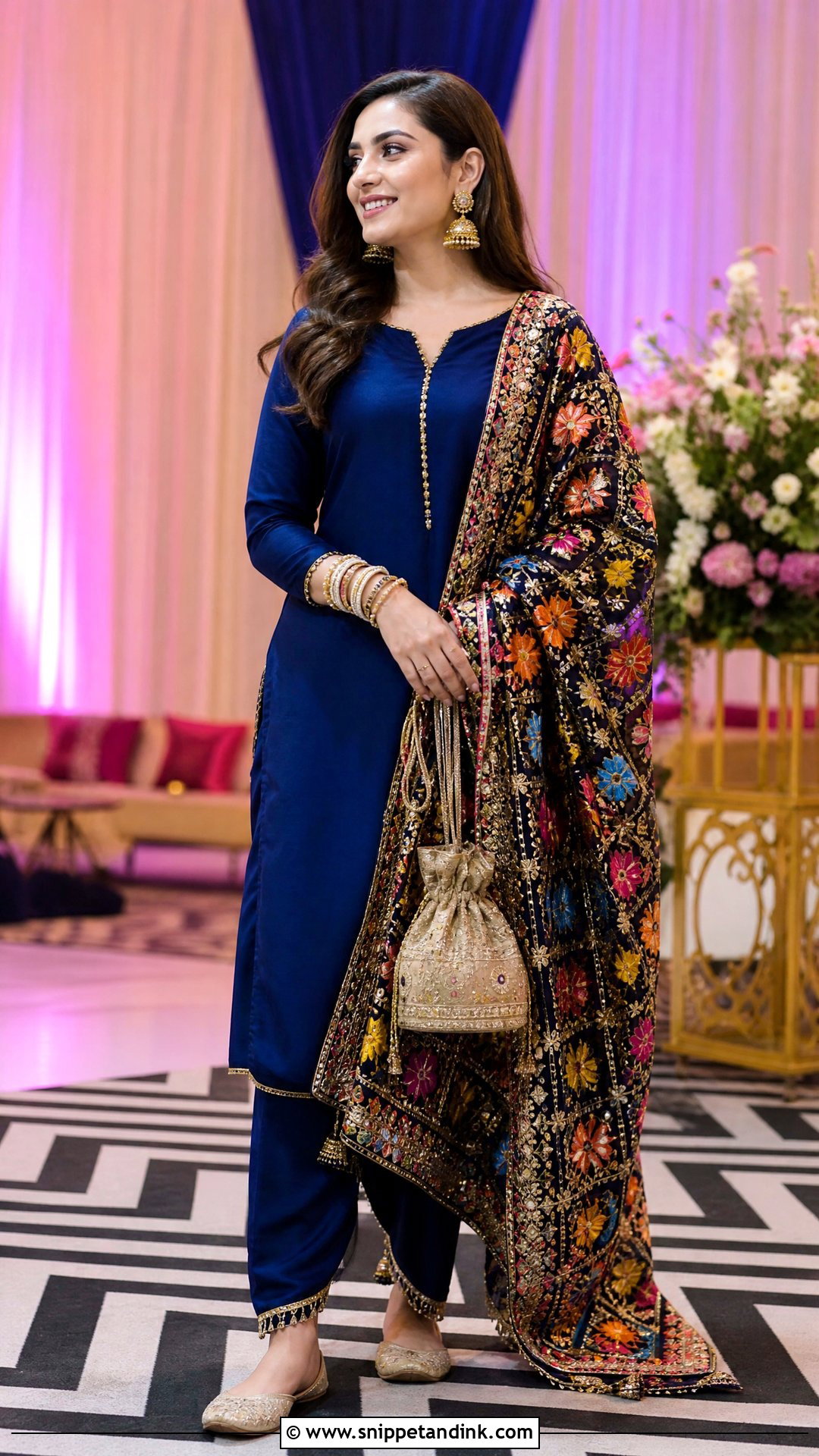 Heavy Dupatta Suit DJ Night Outfit - Snippet and Ink - 25 Dj Night Outfits for Indian Wedding