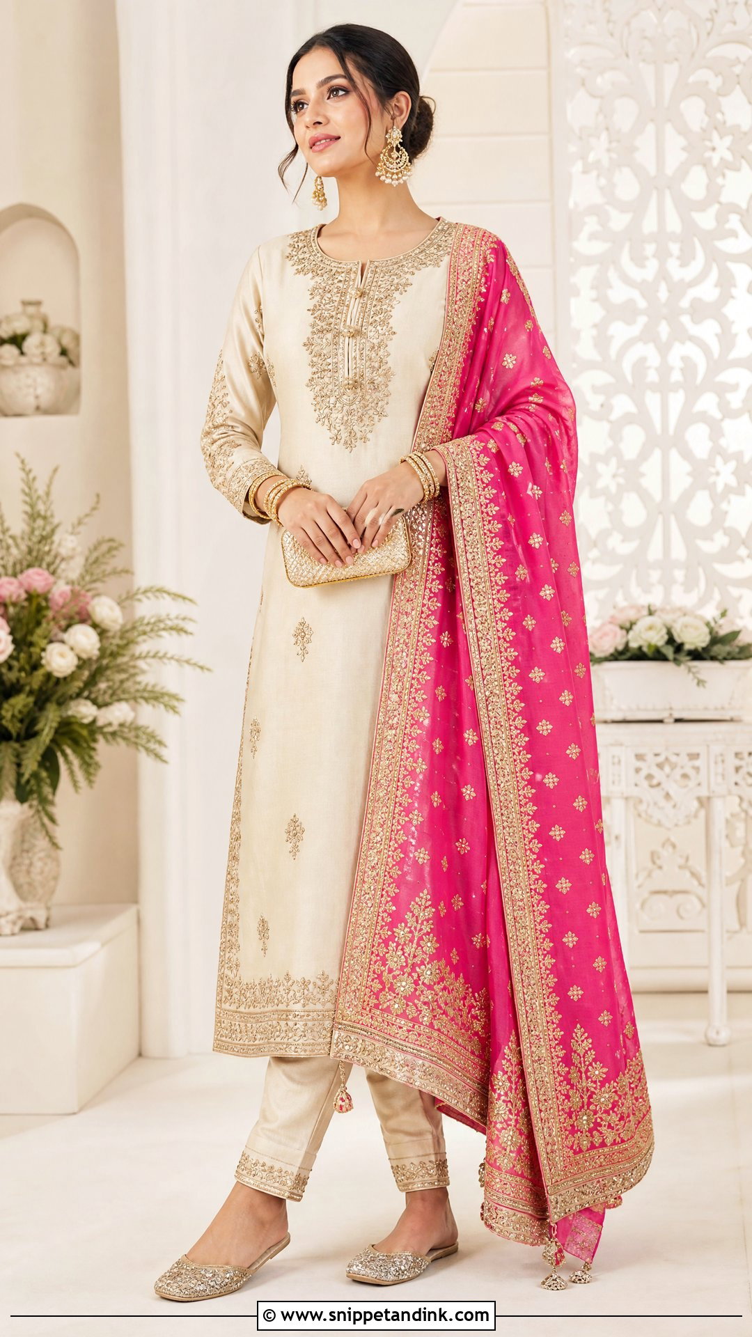 Heavy Dupatta Suit For Indian Wedding - Snippet and Ink - 25 Trendy Indian Outfits for Wedding