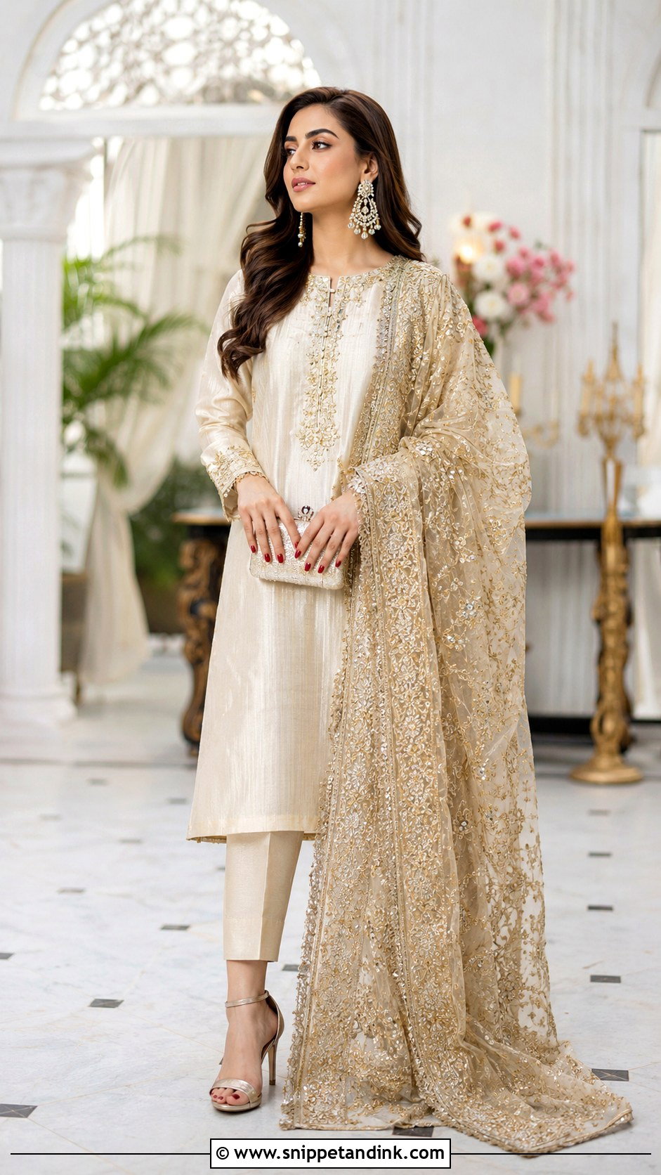 Heavy Dupatta Wedding Outfit - Snippet and Ink - 25 Latest Pakistani Wedding Outfits