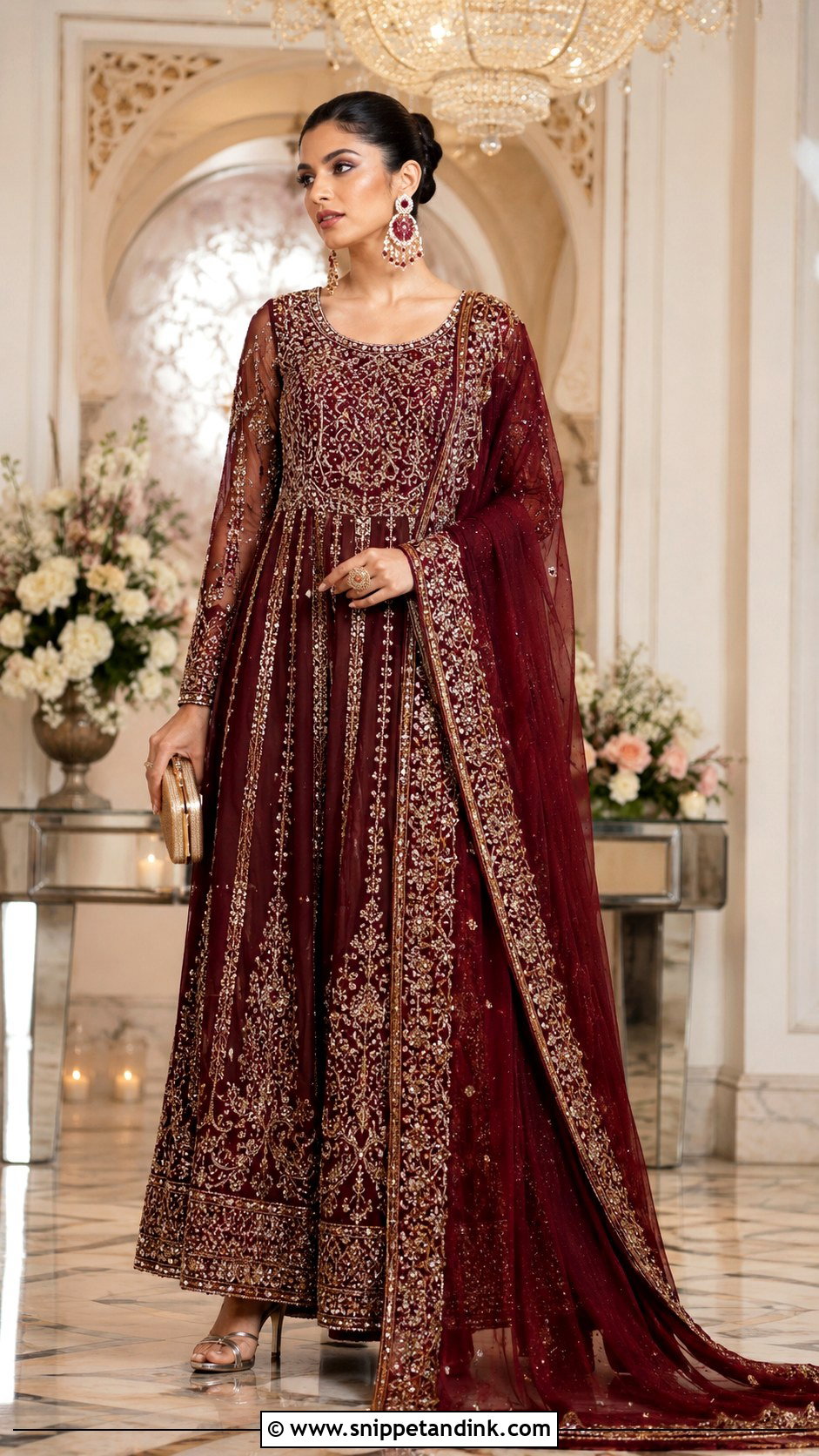 Heavy Embroidered Anarkali Dress - Snippet and Ink - 25 Wedding Anarkali Dress Ideas