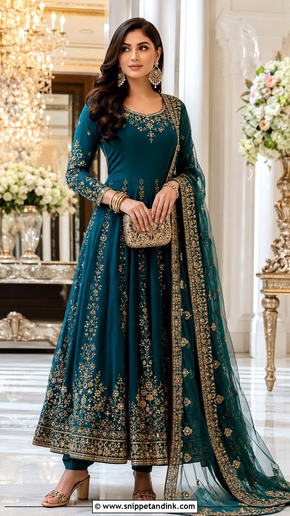 Heavy Embroidered Anarkali Dress - Snippet and Ink - 20 Heavy Dresses for Wedding
