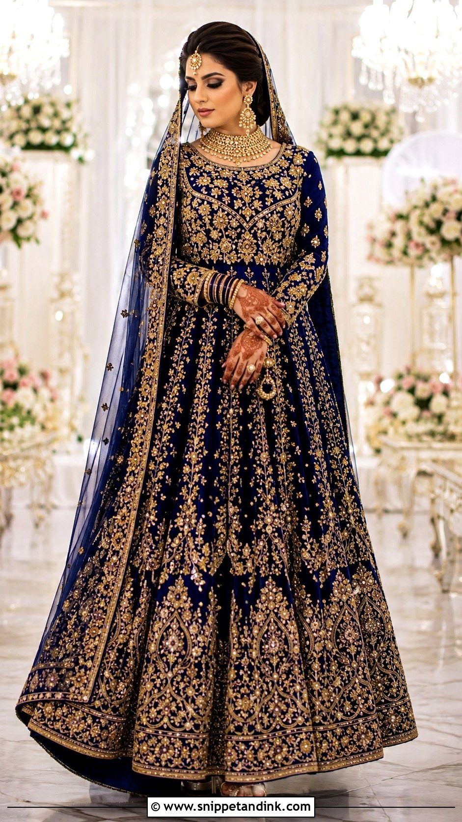 Heavy Embroidered Bridal Anarkali Suit With Dupatta - Snippet and Ink - 25 Bridal Anarkali Suits