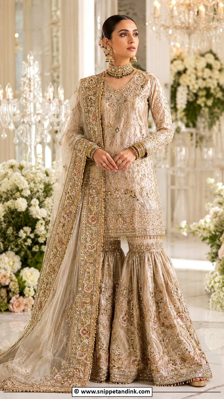 Heavy Embroidered Gharara Dress - Snippet and Ink - 25 Grara Dress Pakistani Wedding Ideas