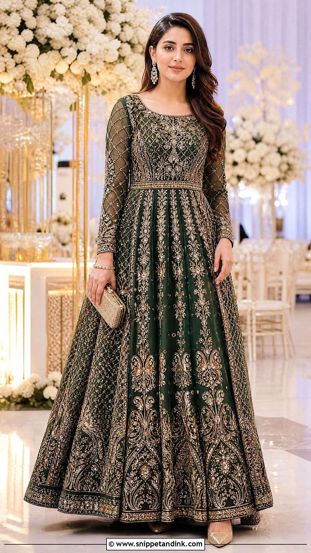 Heavy Embroidered Gown for Wedding - Snippet and Ink - 20 Heavy Outfits for Wedding
