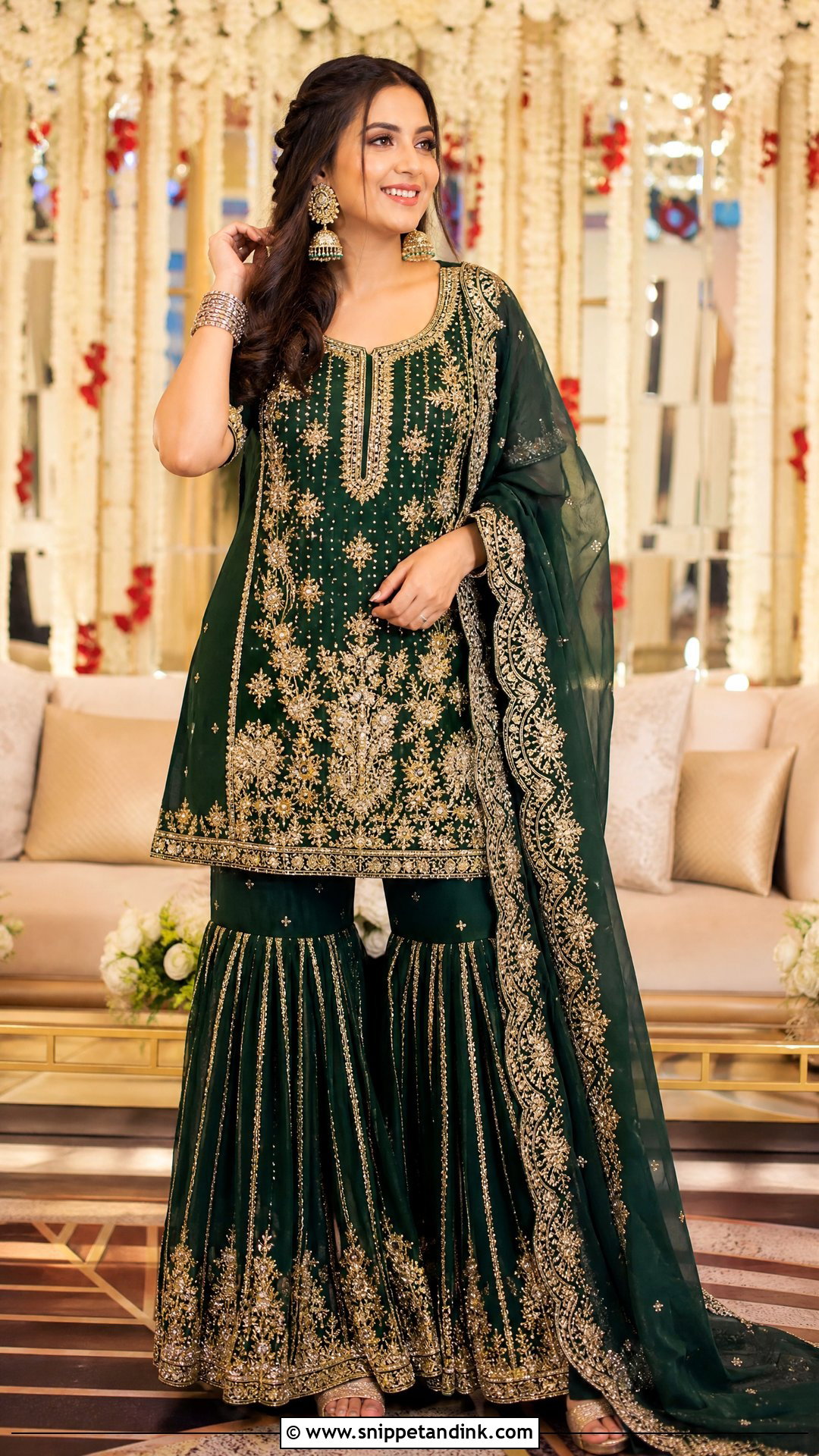 Heavy Embroidered Sharara Dress - Snippet and Ink - 25 New Shadi Dresses