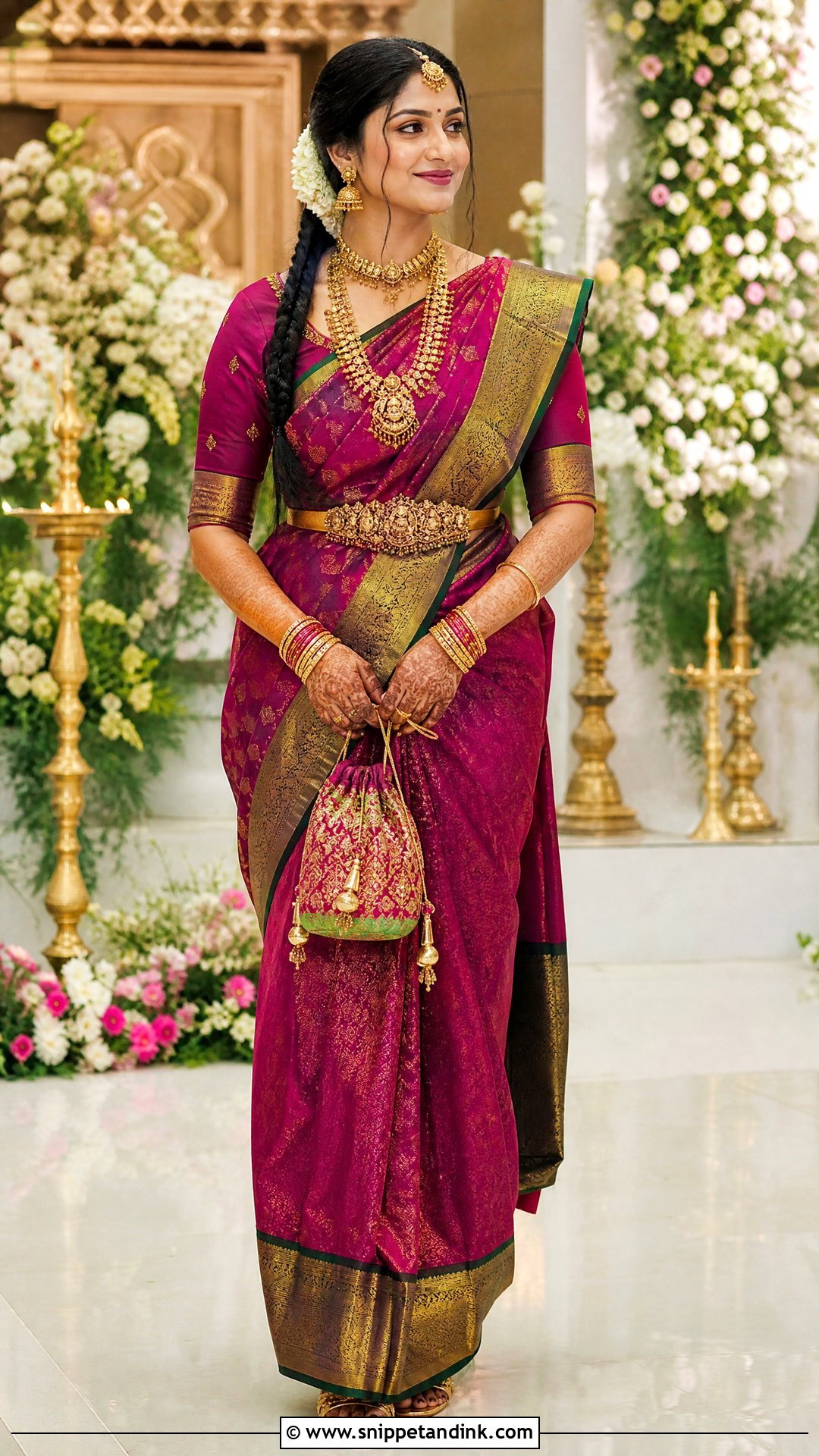 Heavy Kanjivaram Silk Saree for Wedding - Snippet and Ink - 20 Heavy Outfits for Wedding