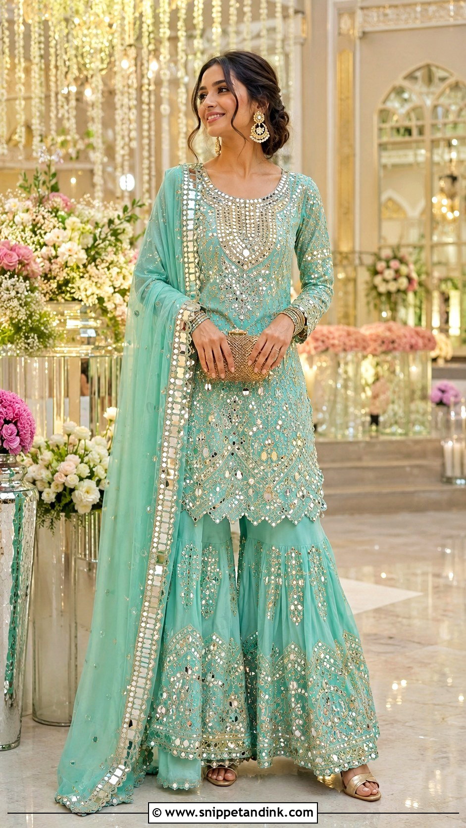 Heavy Mirror Work Suit for Wedding - Snippet and Ink - 25 Heavy Suits for Wedding