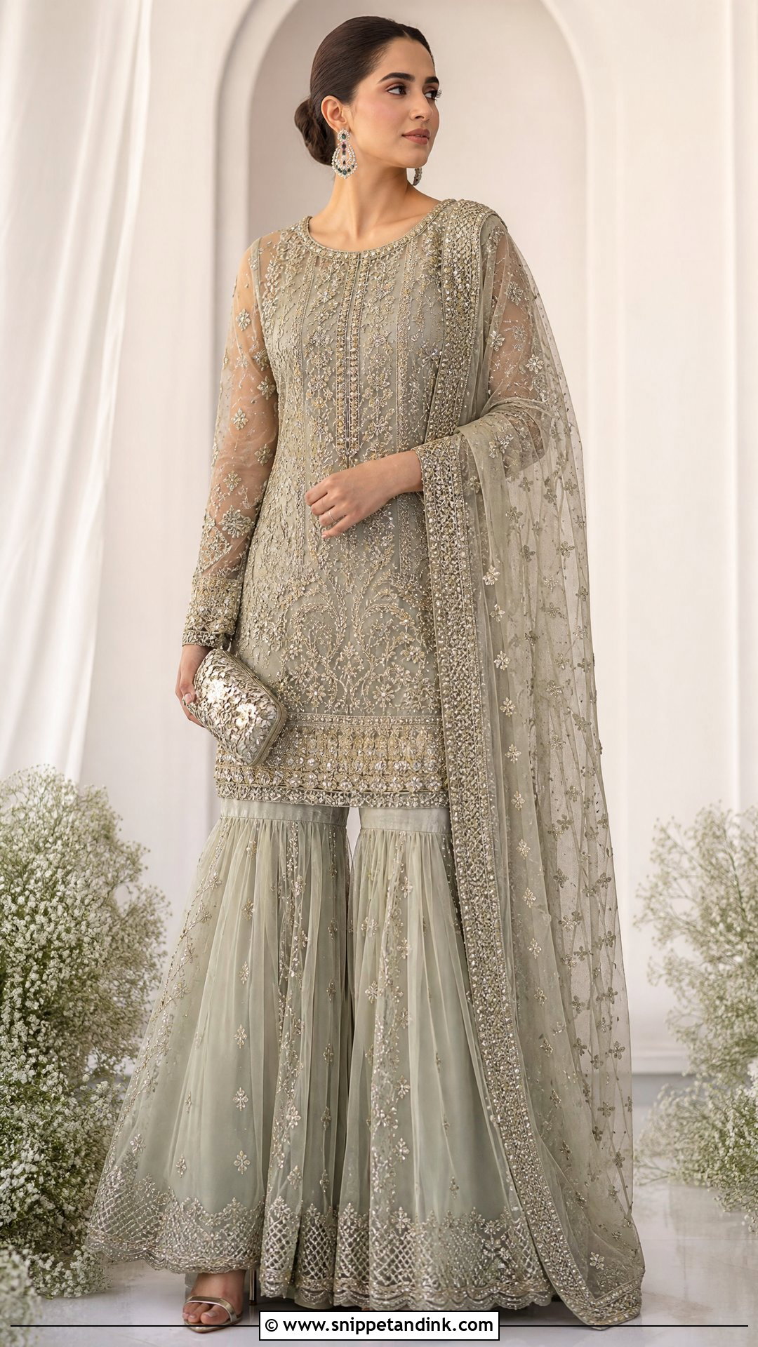 Heavy Net Sharara Suit - Snippet and Ink - 25 Heavy Sharara Suits for Wedding
