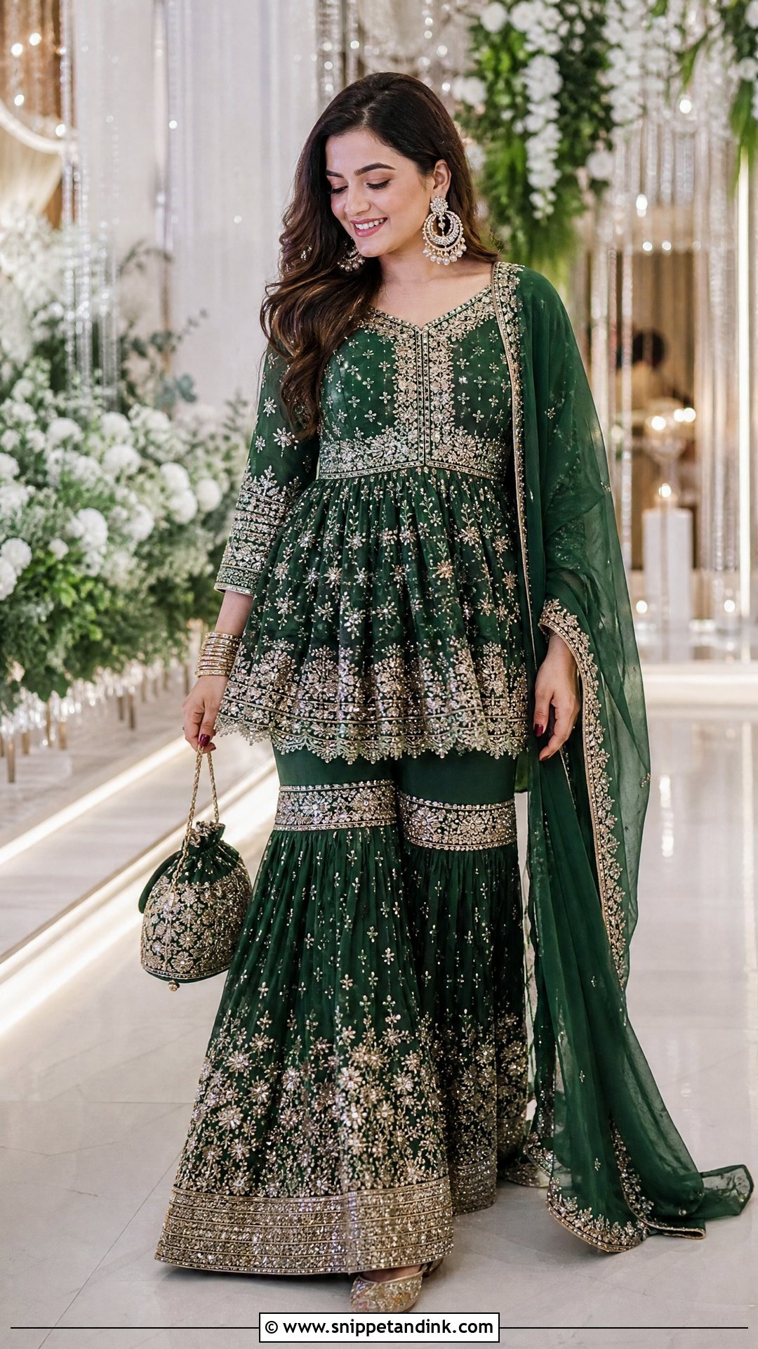 Heavy Peplum Sharara for Wedding - Snippet and Ink - 20 Heavy Outfits for Wedding