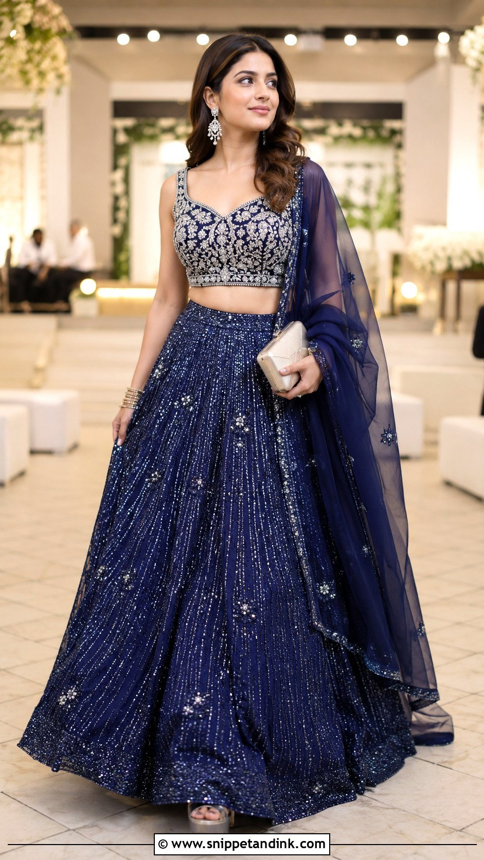 Heavy Royal Blue Lehenga Dress - Snippet and Ink - 20 Heavy Dresses for Wedding