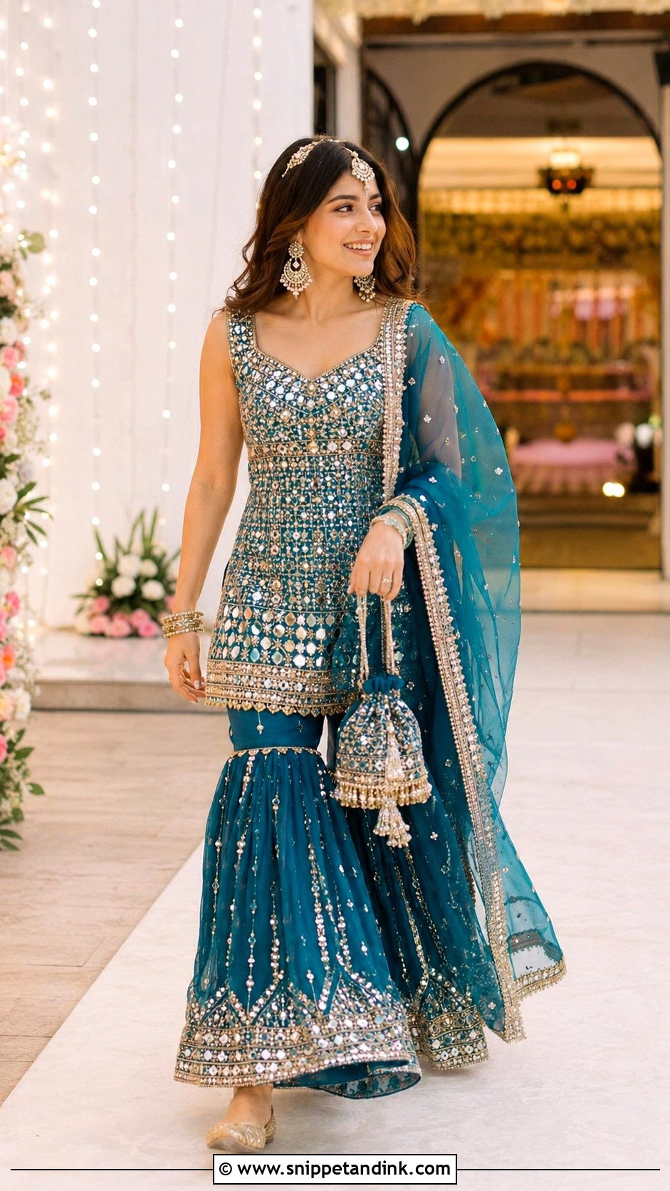 Heavy Sharara Suit for Wedding - Snippet and Ink - 20 Heavy Outfits for Wedding