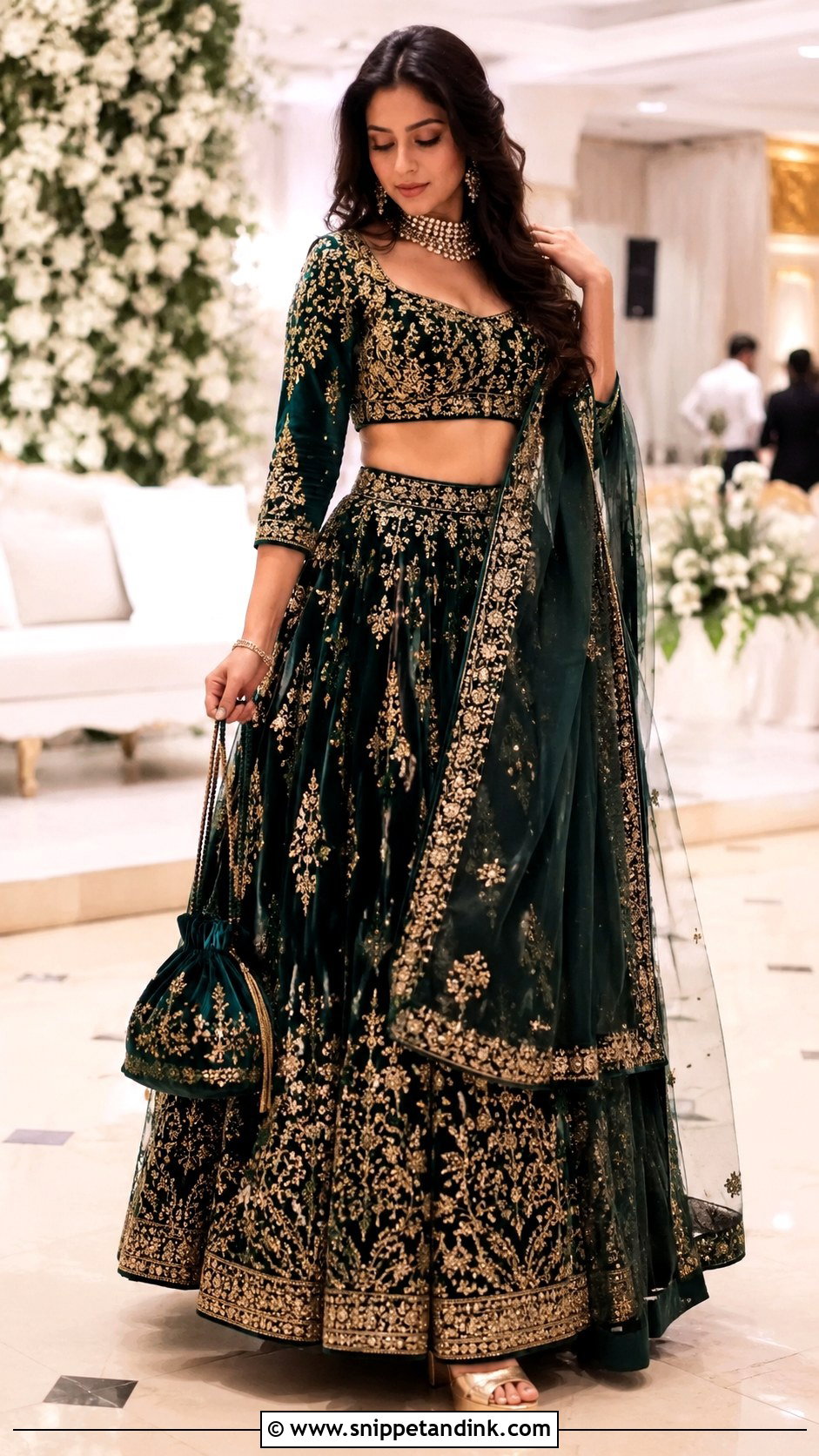 Heavy Velvet Lehenga for Wedding - Snippet and Ink - 20 Heavy Outfits for Wedding