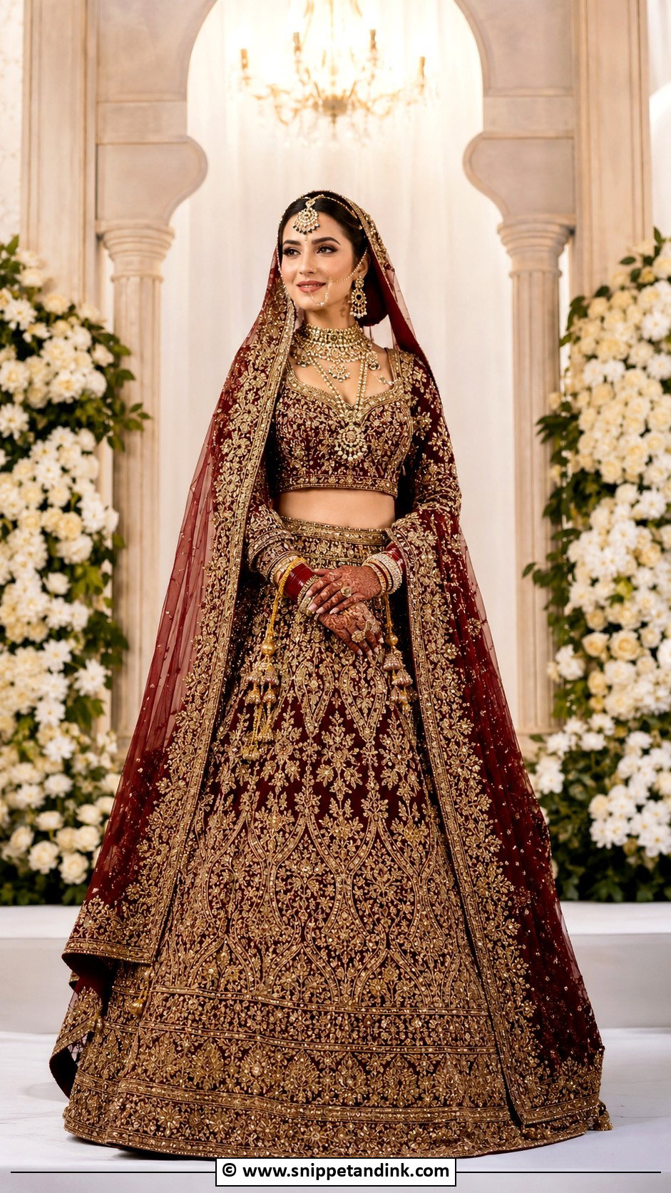 Heavy Zardozi Barat Bride Lehenga - Snippet and Ink - 30 Barat Bride Ideas